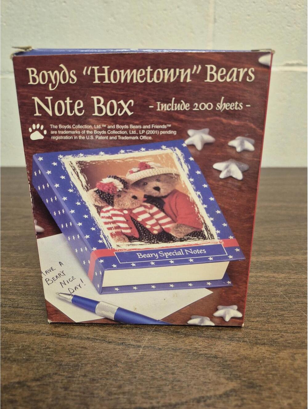 Boyds "Hometown" Bears Note Box